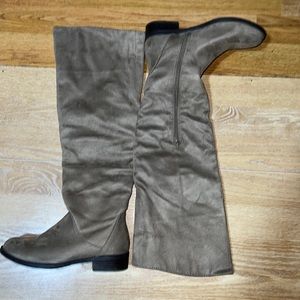 Light brown suede boots